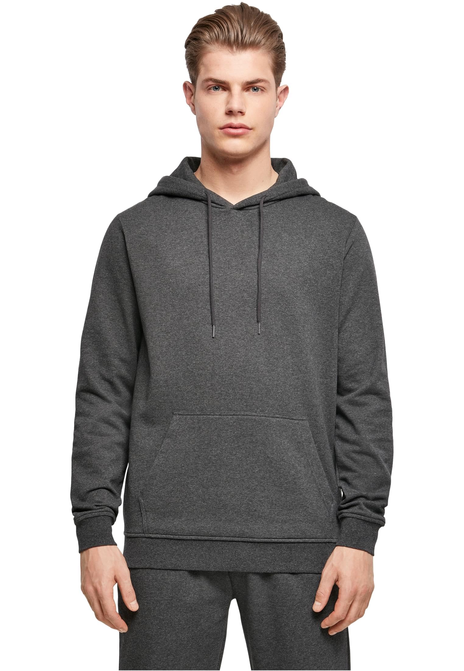 Build Your Brand Men's Charcoal Hoodie, 5XL