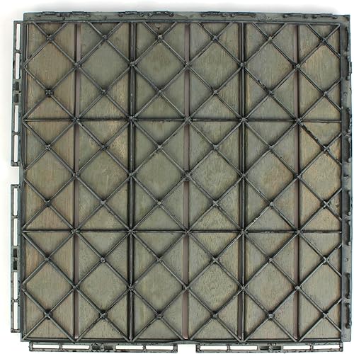 Miniatura 3 de Baldosas de madera de acacia para exteriores, baldosas de patio que se entrelazan.