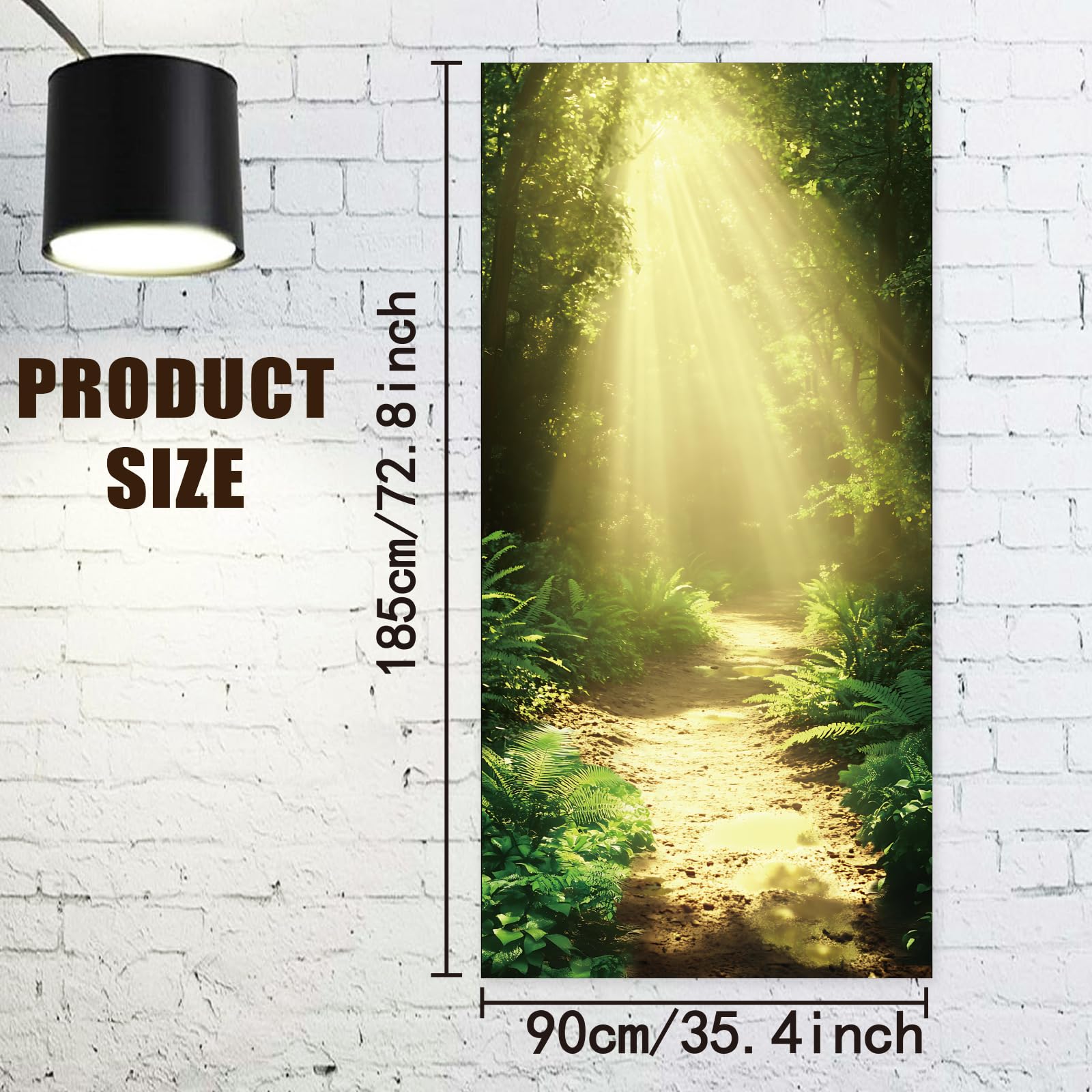 arricraft 1 Pc Forest Sunshine Theme Polyester Door Cover - Image 2