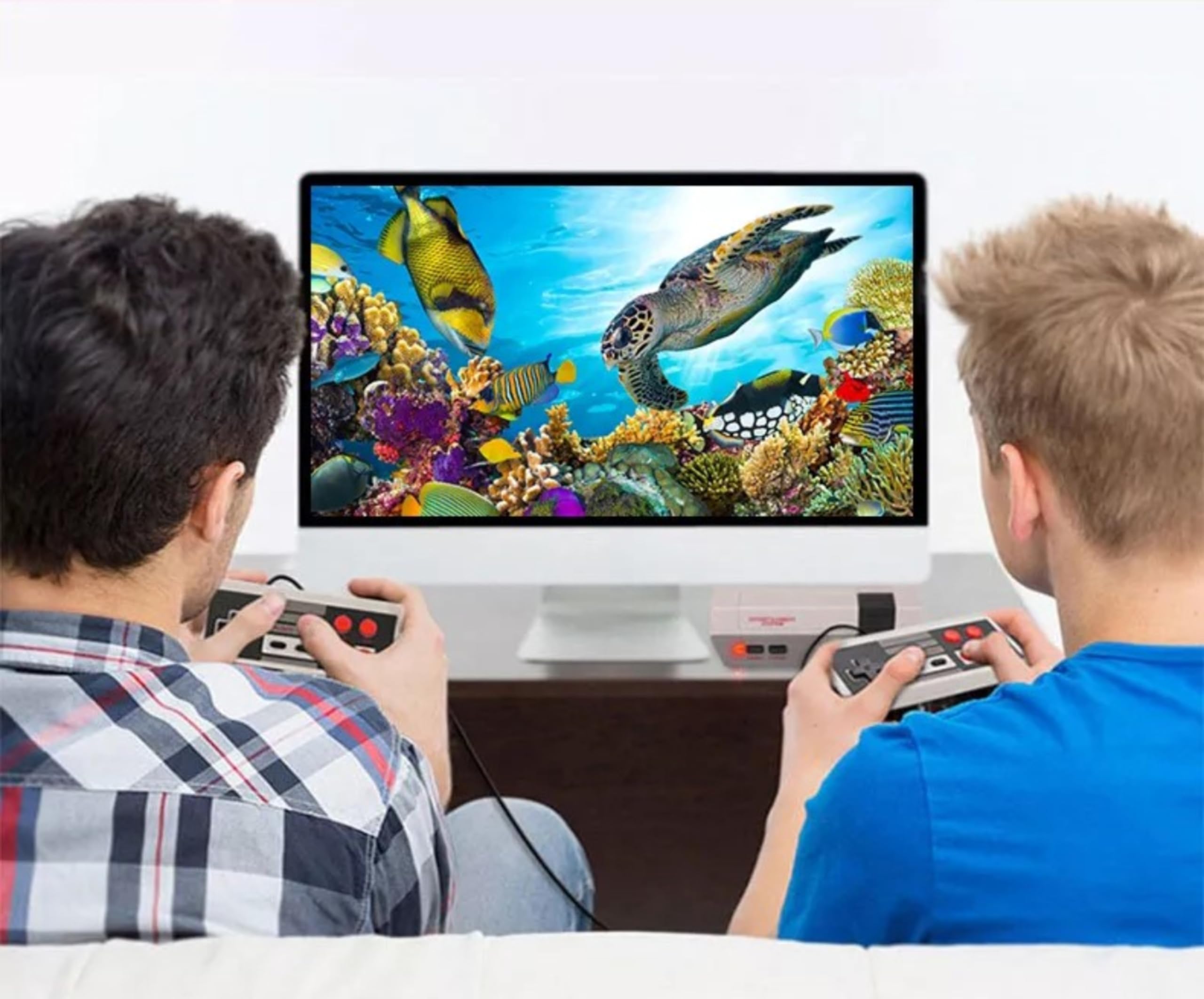 Consola de 3000 Videojuegos Retro 8 bit Sandalfon Conexion AV con 2 mandos Integrados Support 2.4g Wireless, Atractivos, Divertidos. Deportes Rompecabezas Lucha Carreras
