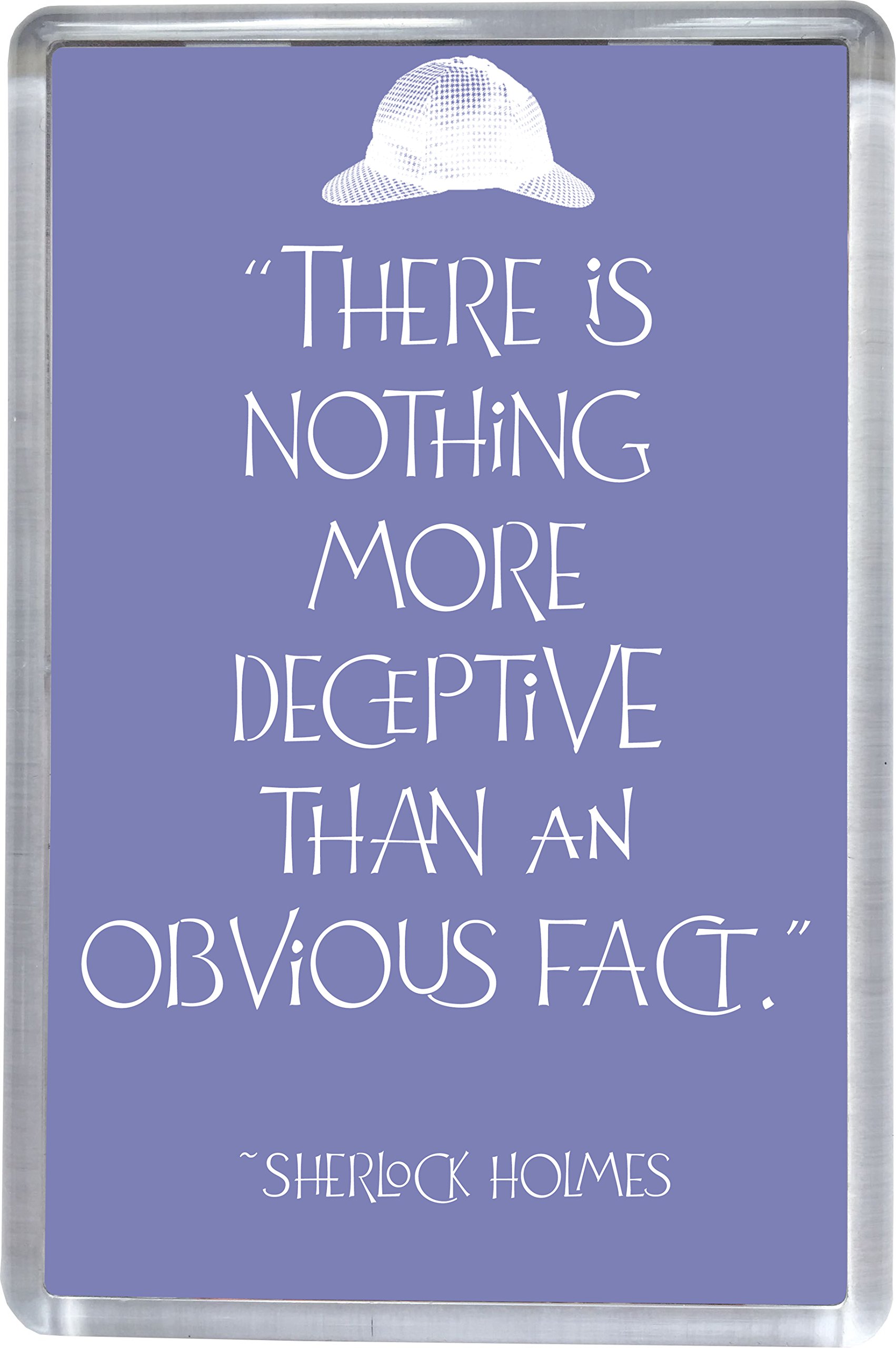 Super Universe Multicolor Sherlock Holmes Obvious Facts Quote Fridge Magnet 5 X 7.5 Cm