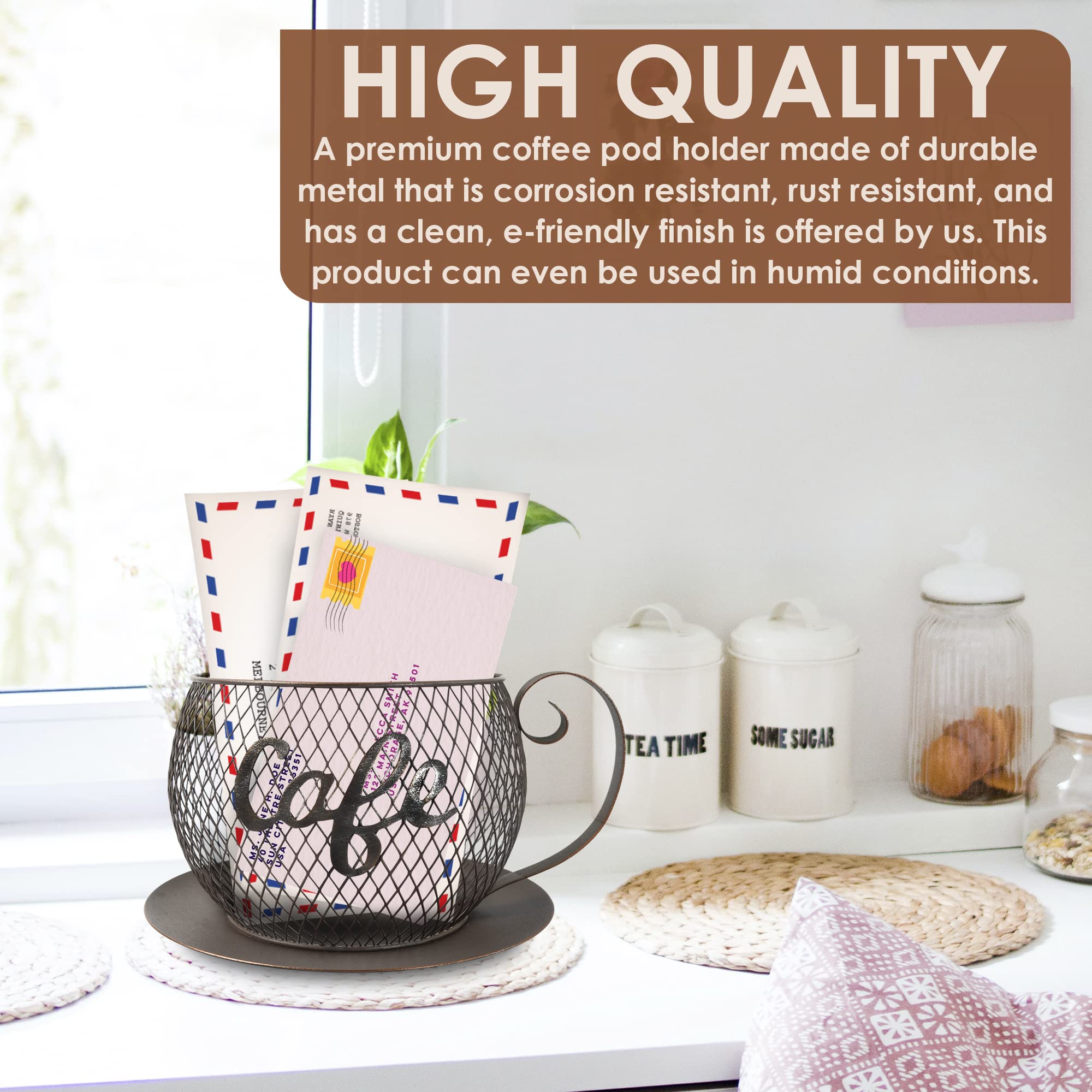 On Solid Grounds Cafe Cup Coffee Pod Holder / Coffee Creamer Holder