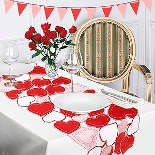 バレンタイン 飾り テーブルランナー 約39x175cm バレンタイン 装飾 バレンタイン テーブルクロス 結婚式 テーブル 装飾 プロポーズ ホワイトデー 結婚式 飾り付け 記念日
