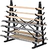7-Tier Horizontal Storage Rack, Heavy-Duty Freestanding Steel Horizontal Bar Storage Cantilever Rack, Standing Lumber Horizontal Storage Rack, Metal Arms Pallet Racking Up to 5000 Lbs