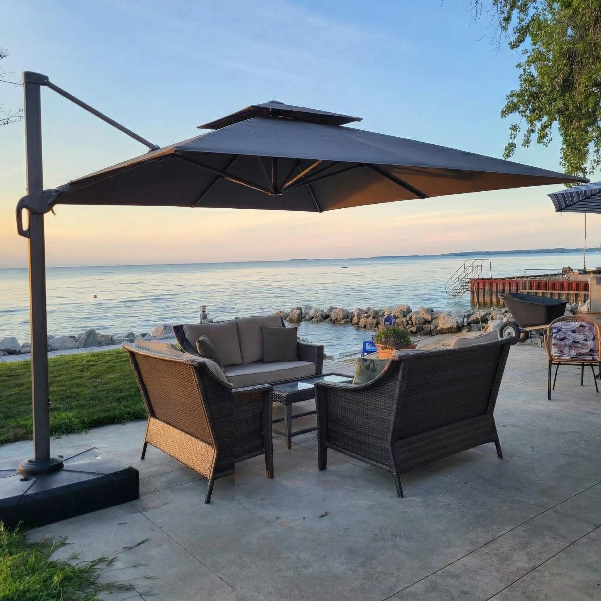 Hoteel 10ft Cantilever Outdoor Patio Umbrella