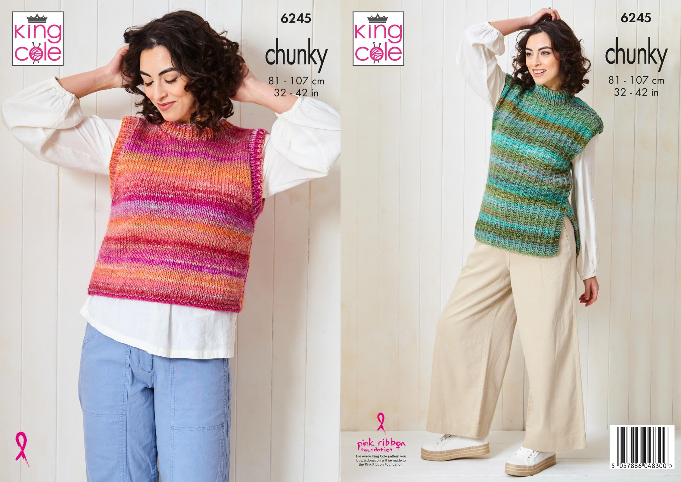 King Cole Ladies Chunky Knitting Pattern Womens Tunic & Sweater 6245