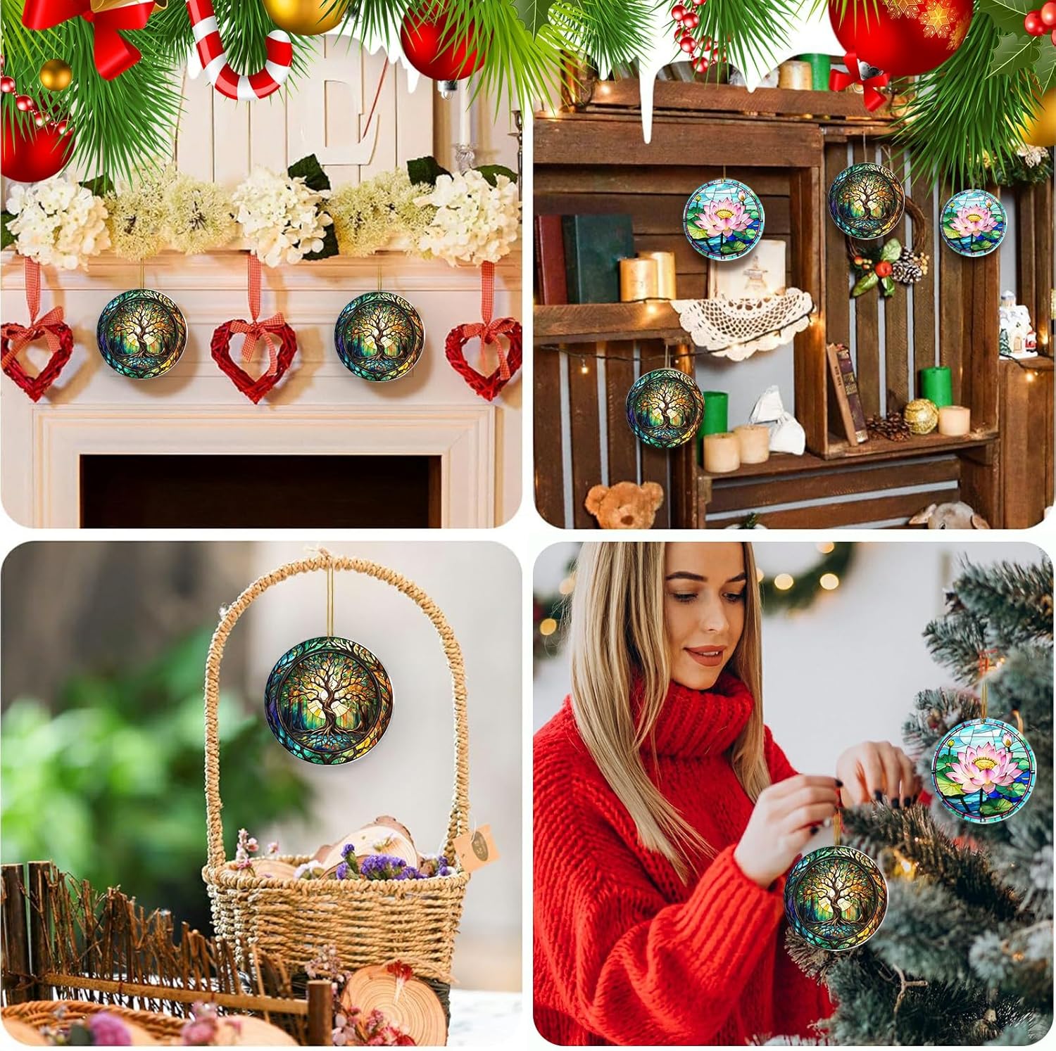 Tree of Life Ornaments - Tree of Life Christmas Ornaments for Tree - Tree of Lifes Decoration Decor Gifts Hanging Ornament Holiday Keepsake Present Idea - Image 7