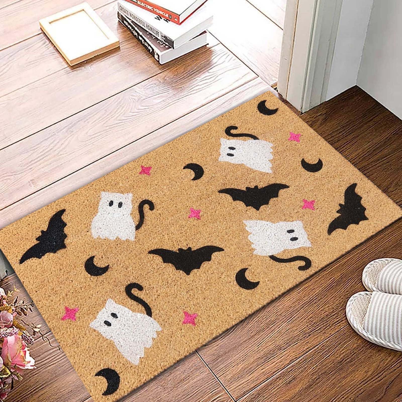 Oldmoom Halloween Teppich 80x40cm - Gruseliger Gothik Zimmerteppich Für Wohnzimmer & Party