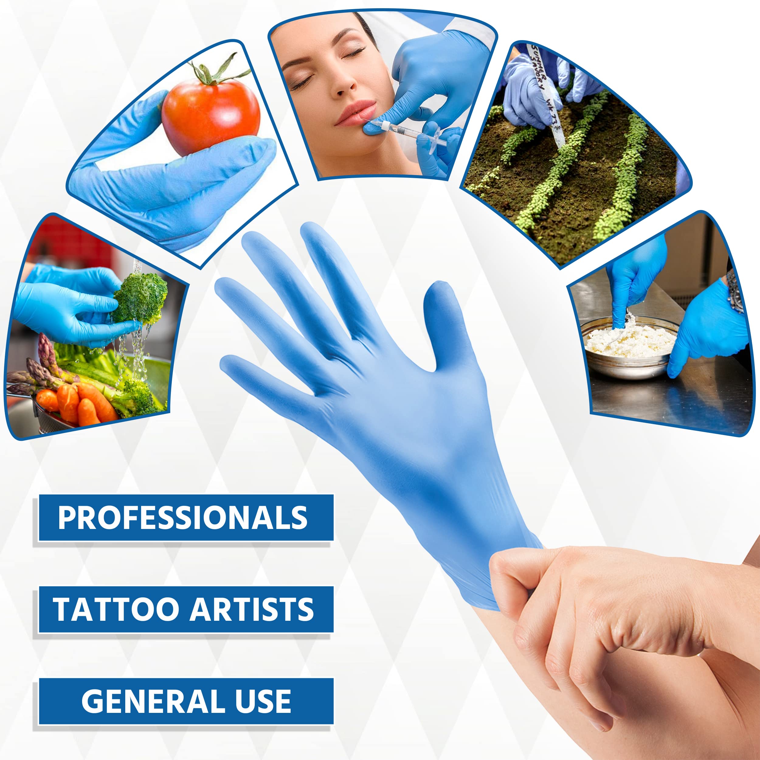 NUSET Safety Disposable Nitrile Gloves Set Of 100 Latex