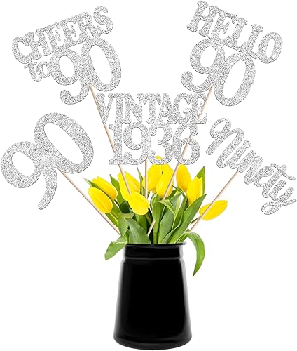 Miniatura 57 de 15 piezas de centro de mesa de feliz cumpleaños 13 palos oficiales para adolescentes vintage 2012 Hello 13 centros de mesa de flores palos saludos a