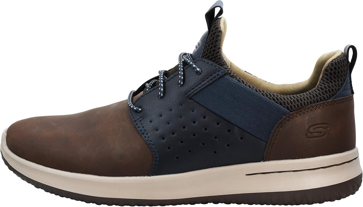 Skechers Men's Delson-Axton Sneaker 6 Dark Brown