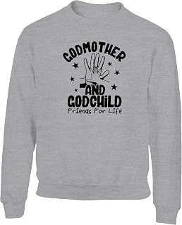 Hippowarehouse Godmother and Godchild Friends for Life Kids Children's Unisex Jumper Sweatshirt Pullover
