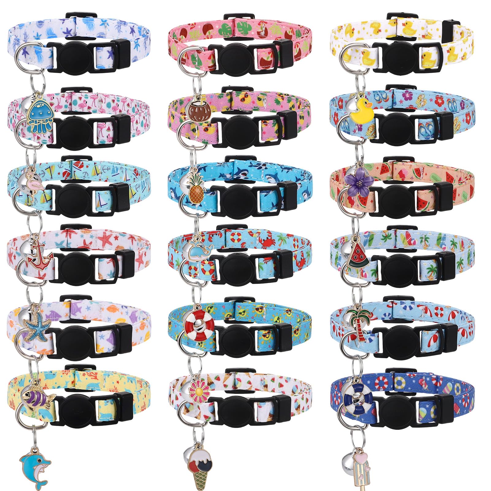 Collar de gatito de verano ideal para lucir en sesiones de fotos veraniegas y paseos en familia
