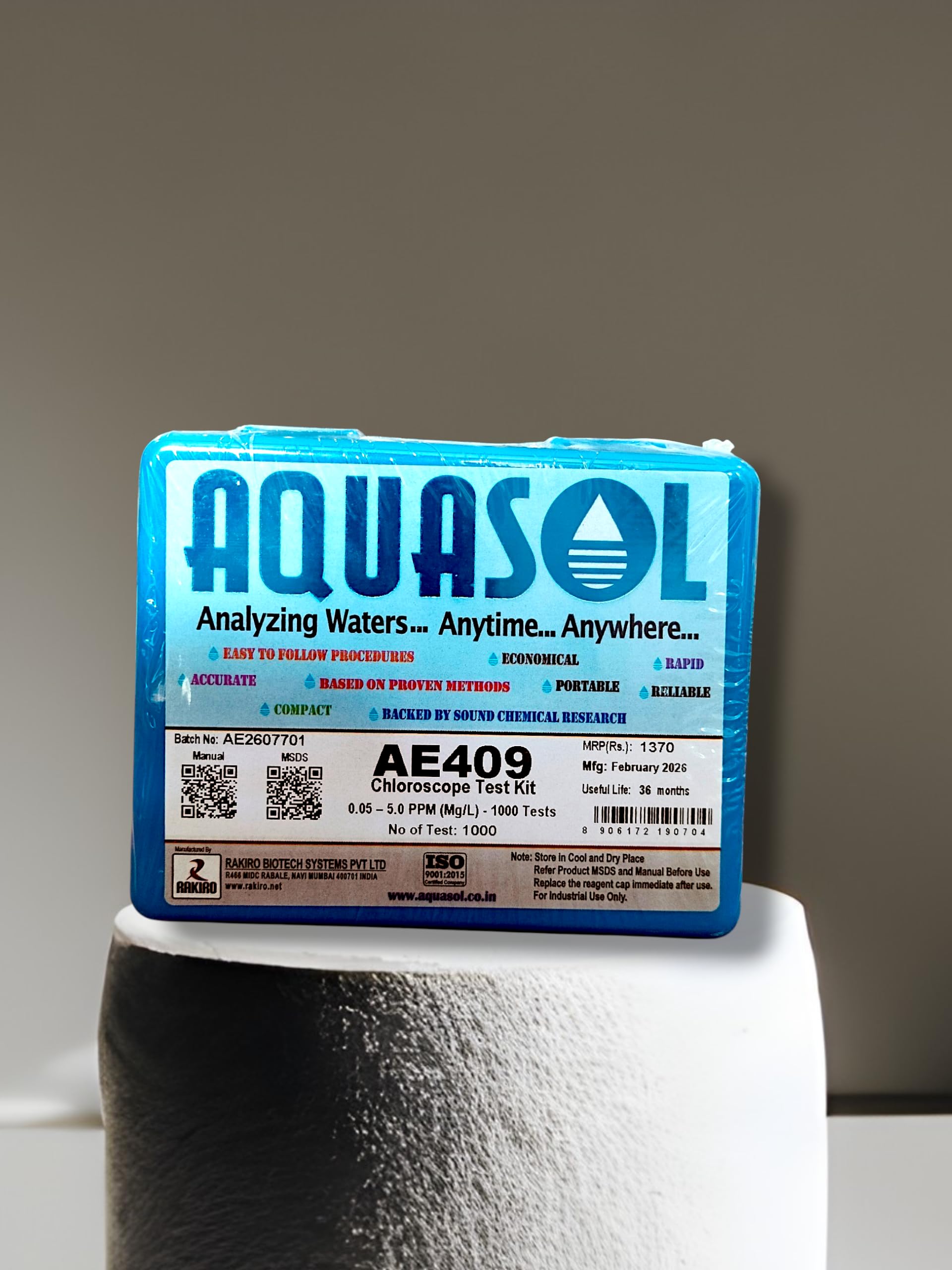 Chloroscope Test Kit AE 409 (0.05–5.0 PPM) | 1000 Tests Water Chlorine Testing Kit | Accurate Residual Chlorine Measurement for Drinking Water, Pools, Industrial & Laboratory Use-image-2