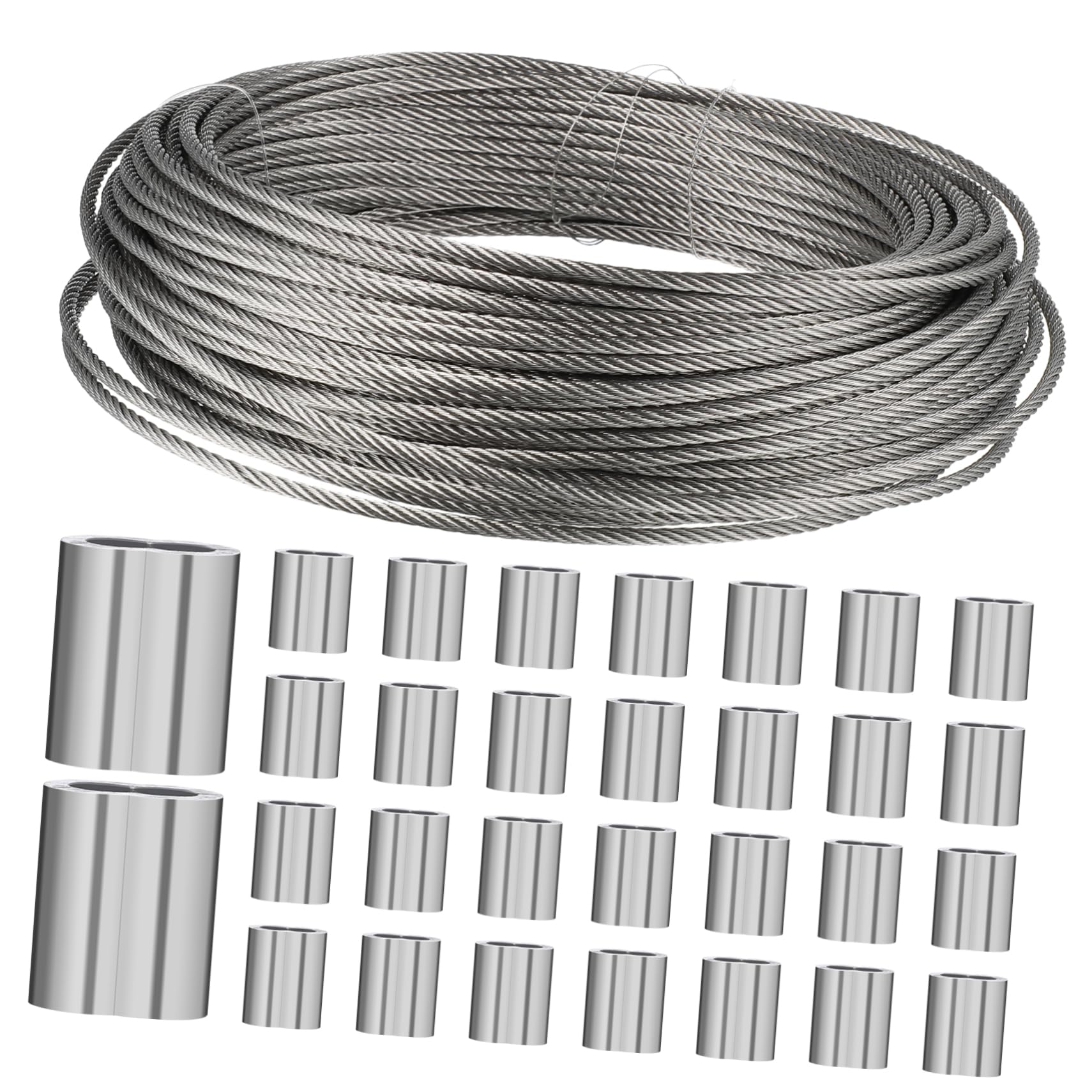 SOLUSTRE Long-Lasting Stainless Steel Wire Rope 1 Roll High Strength Cable Loops for Hanging Garden DIY Steel Wire Cable
