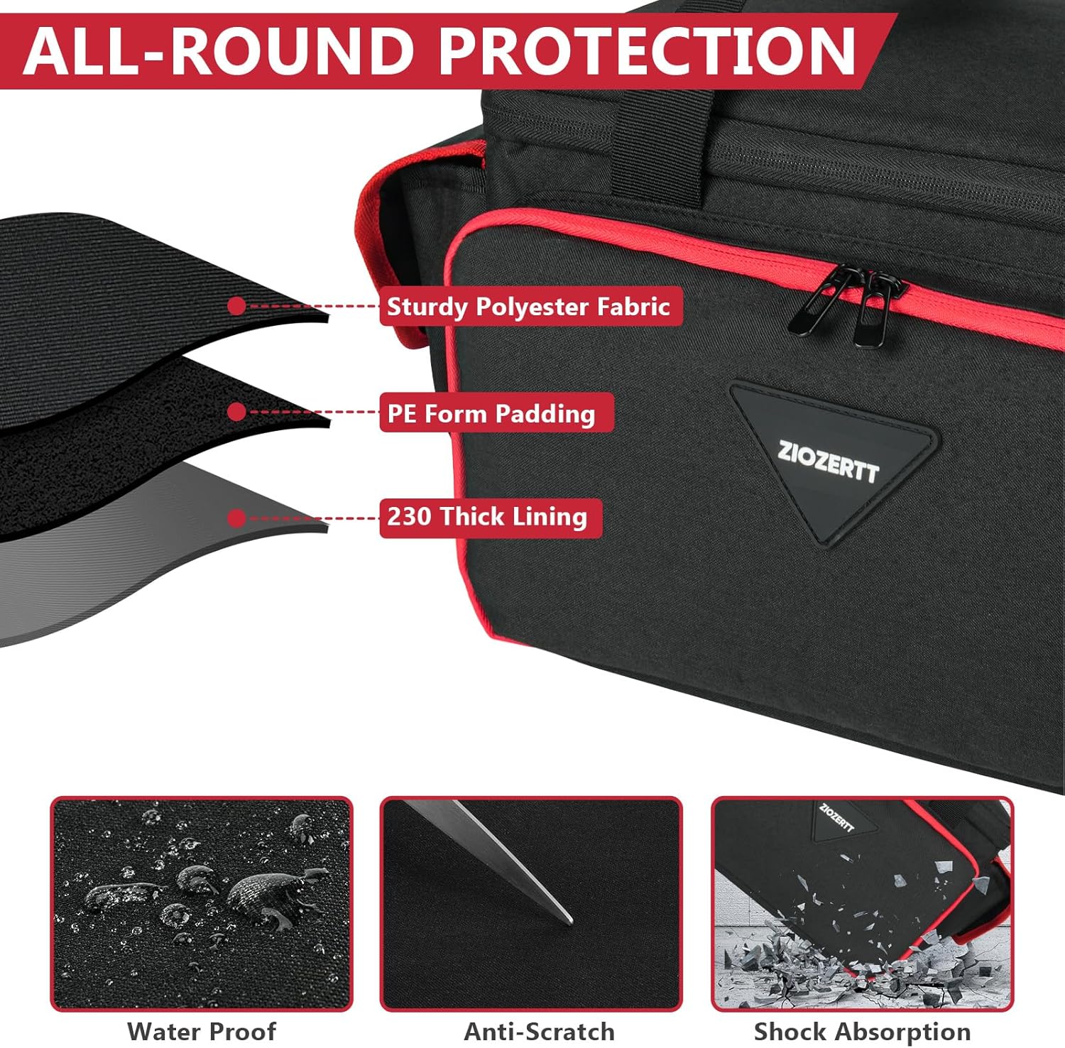 Air Compressor Bag Compatible with Milwaukee M18 Inflator 2848-20,Tire Inflator Carrying Case Compatible with Milwaukee Tool, Battery and Charger,Bag Only - Image 2