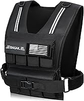 BAGAIL Adjustable Weighted Vest for Men & Women: 20lb/30lb/40lb Removable Iron Weights for Rucking, Walking, Running, Strength Training