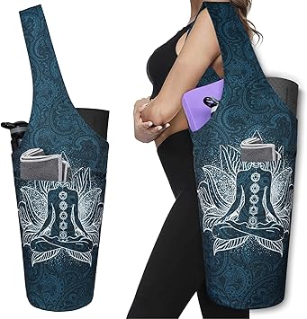 Yoga Mat Bag - Long Tote with Pockets - Holds More Accessories - Fits Most Mats