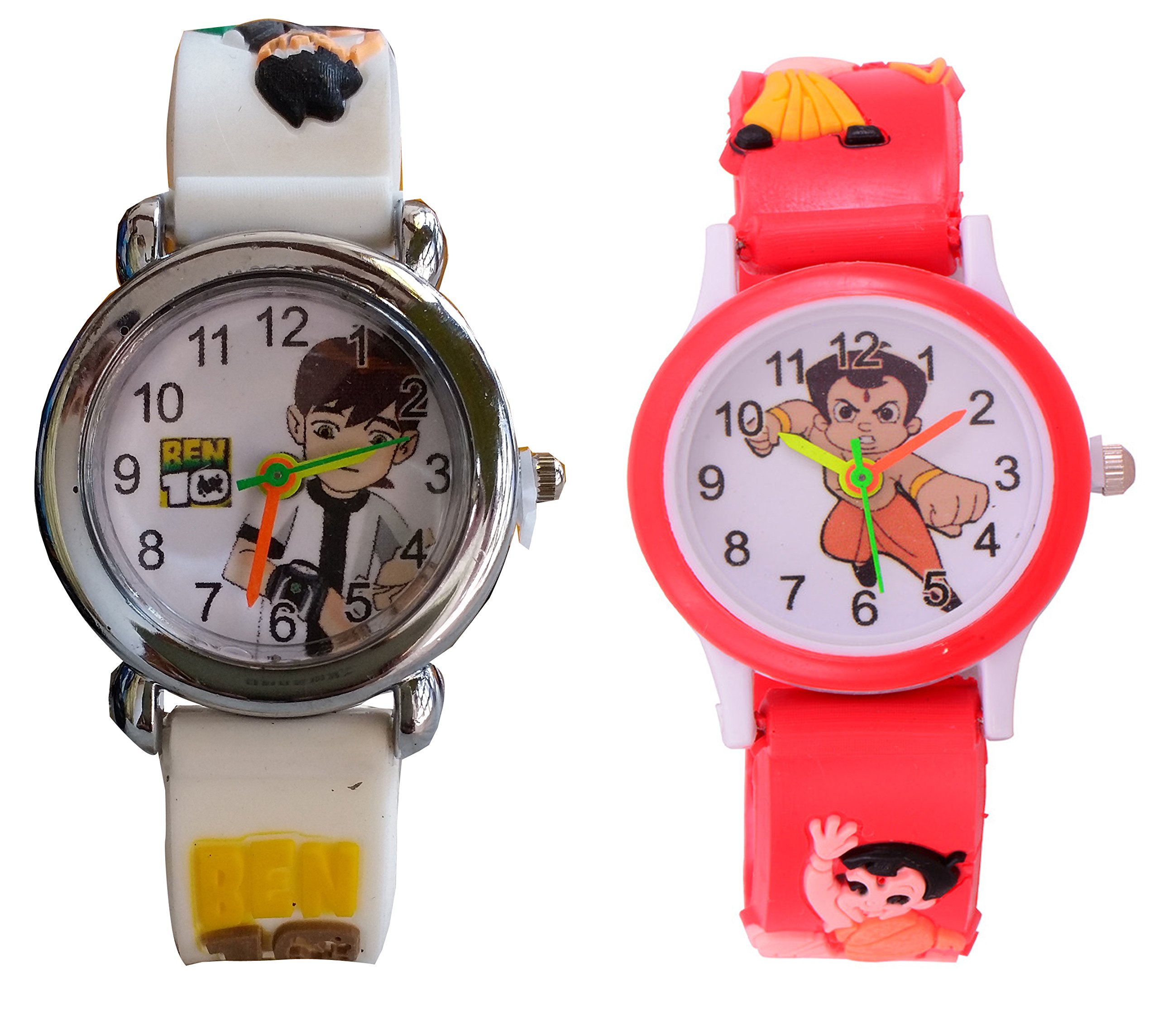 SS Traders Analogue White Dial Multicolored Strap Watch for Girls & Boys (Pack of 2) (Red Black) (B09JXNKHL7) Amazon Price History, Amazon Price Tracker