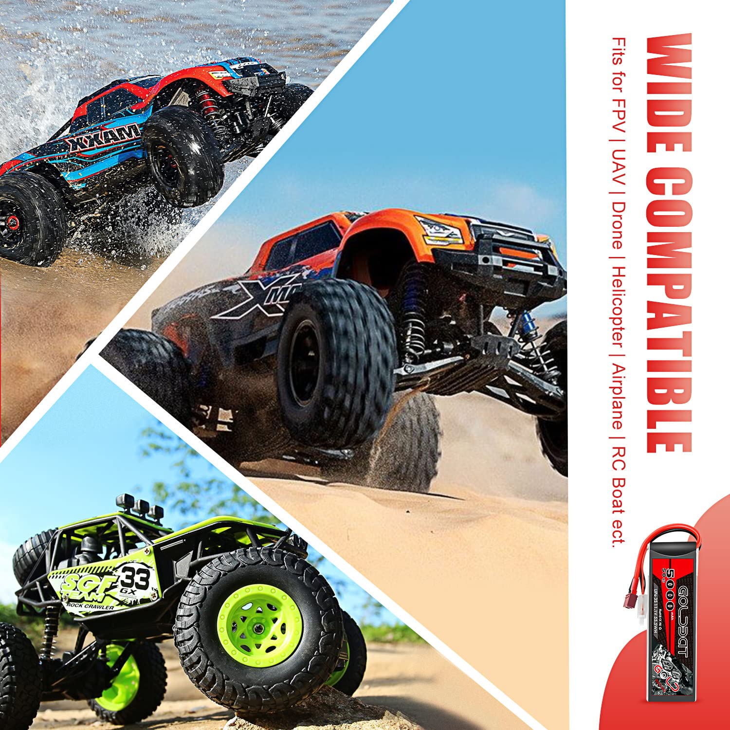 Dji Drone Youe 3S Battery Lipo,2 Packs Lipo Battery 5200Ah