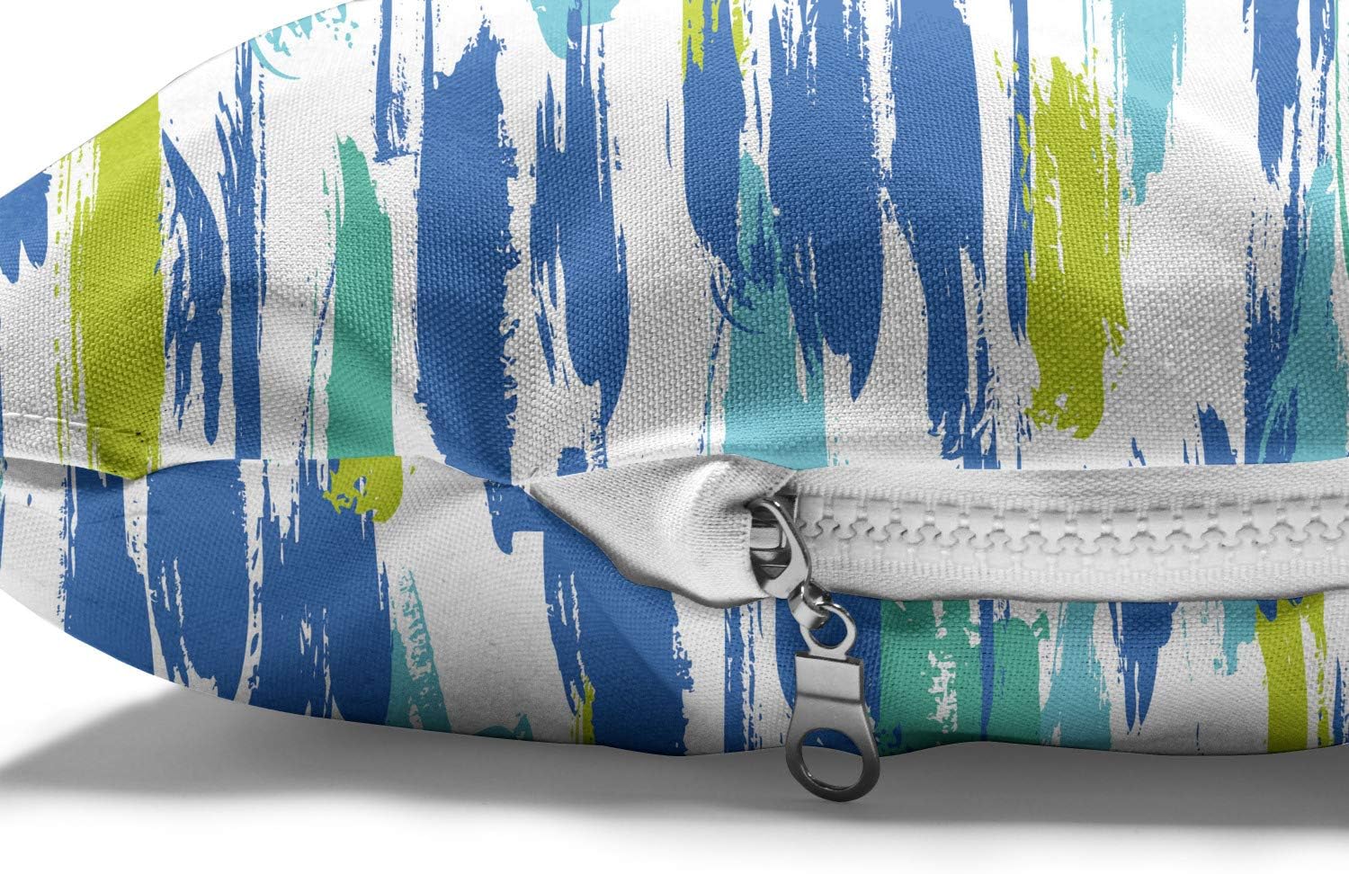 review Ambesonne Abstract Pet Bed, Random Paintbrush Strokes Modern Repetitive Bold Hits in Cold Tones, Chew Resistant Pad for Dogs and Cats Cushion with Removable Cover, 24