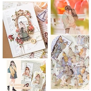 コラージュ平袋Aマステ20枚＆デザペ10枚or女の子ステッカー3枚 コラージュ平袋Bマステ20枚セット＆デザペ10枚or女の子ステッカー3