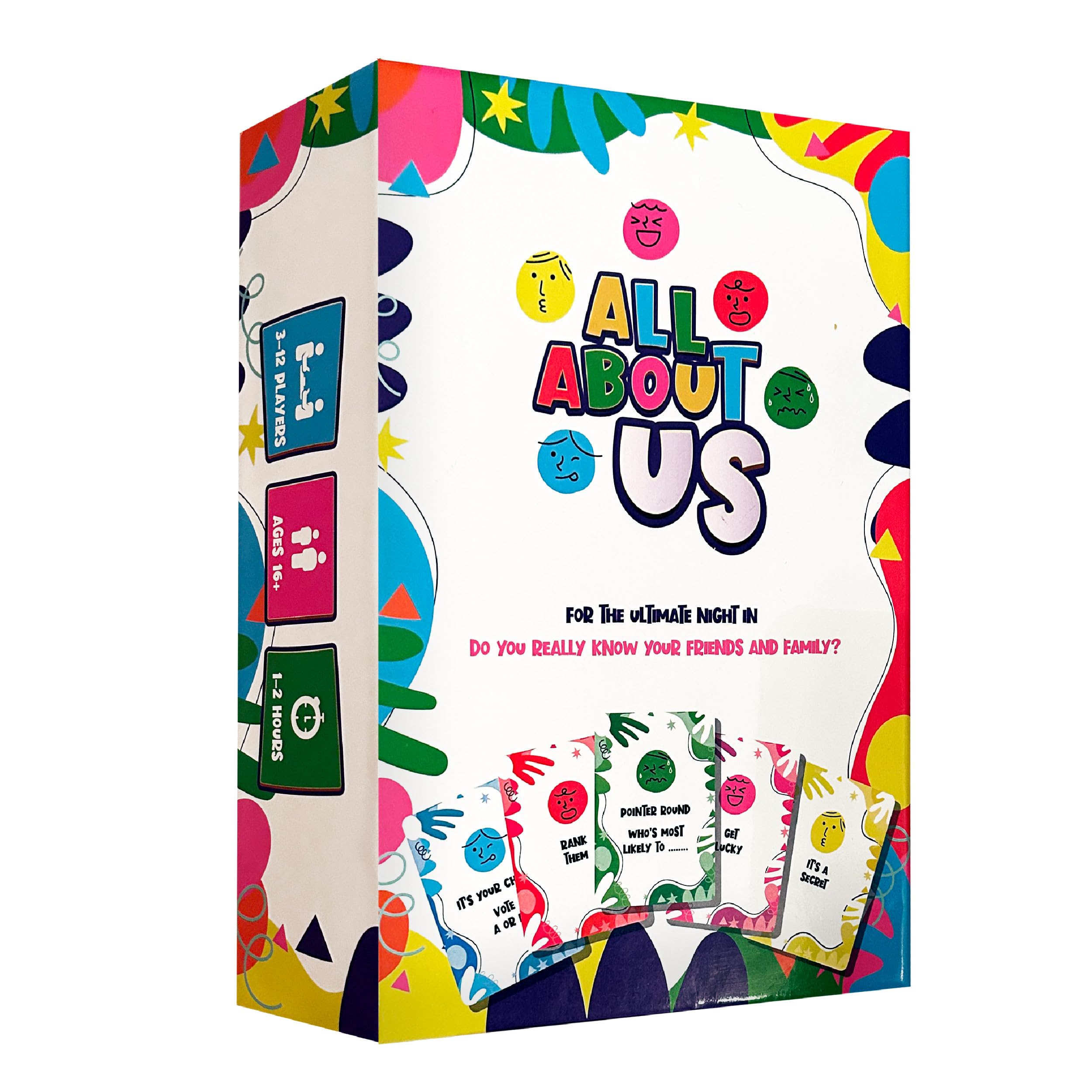 ZOLVE All About Us! Family & Friends Party Card Game - Hilarious Game for Friends & Adults, 3-12 Players, Great for Christmas, Birthdays & Family Nights