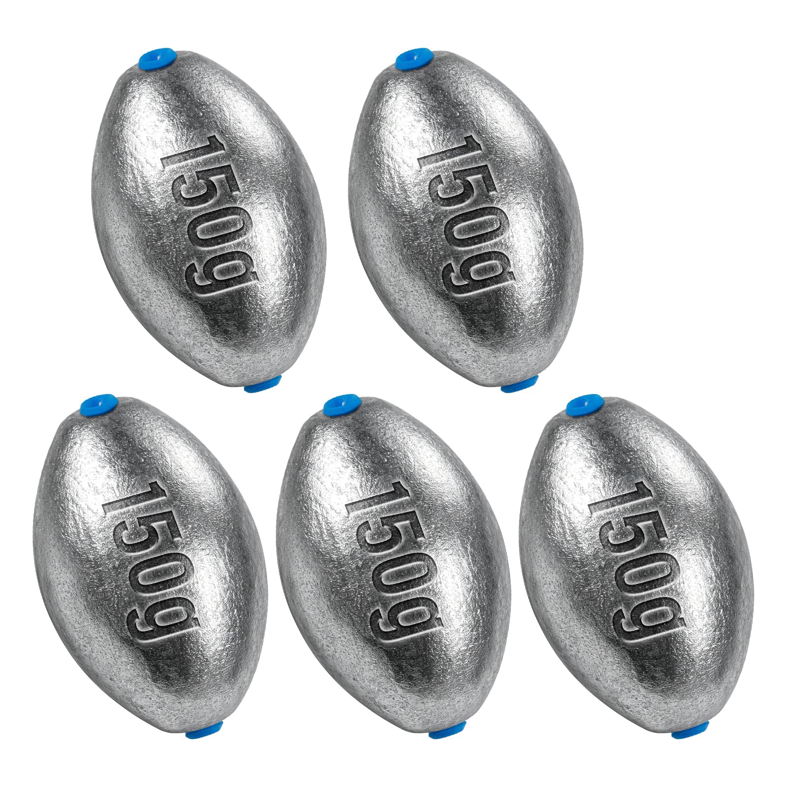 Alwonder Piombo ovale Pesi da pesca 3/16-10 oz, piombi ovali da pesca piombi piombini per pesca alla spigola Casting Egg Sinkers acqua salata acqua dolce attrezzatura