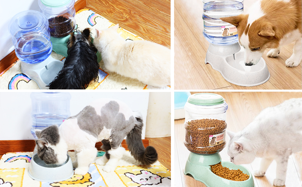 Automatic Dog Feeder and Water Dispenser Set, Pet Water and Food Dispenser for Cat & Dog, Gravity Automatic Water Bowl… - Image 8