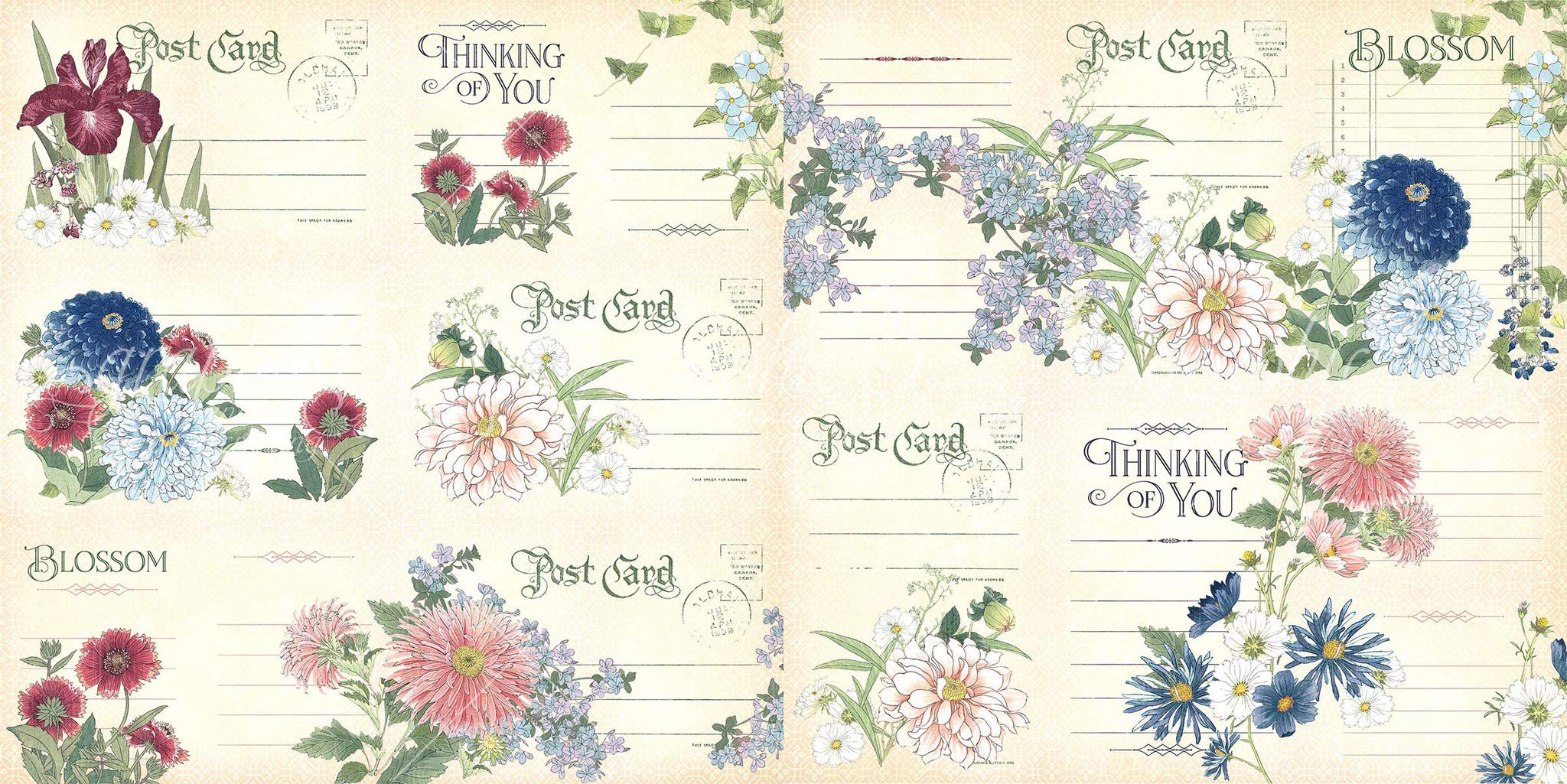 Graphic 45 Blossom Collection Journalling and Ephemera Cards - Image 4
