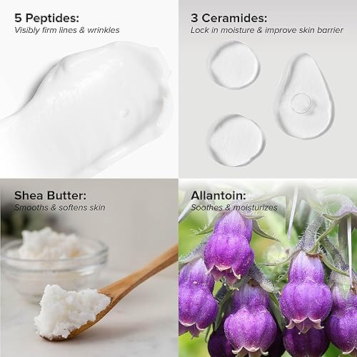 Miniatura 3 de DRMTLGY Crema hidratante facial Peptide Night Cream. Hidratante facial hidratante sin fragancia y sin aceite para todo tipo de piel. 2.1 oz