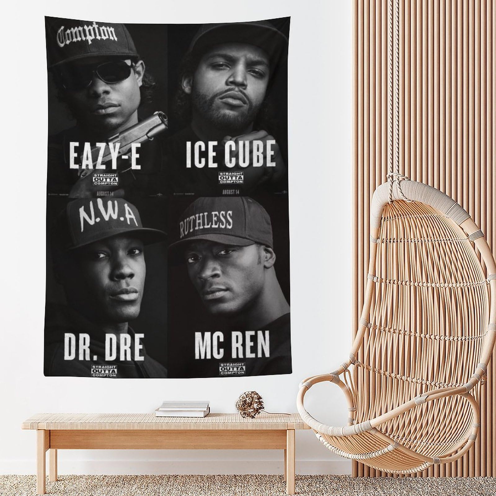 Poster con stampa artistica artistica da parete, motivo: cantante rap, hip hop, tutte le stelle, 152,4 x 228,6 cm