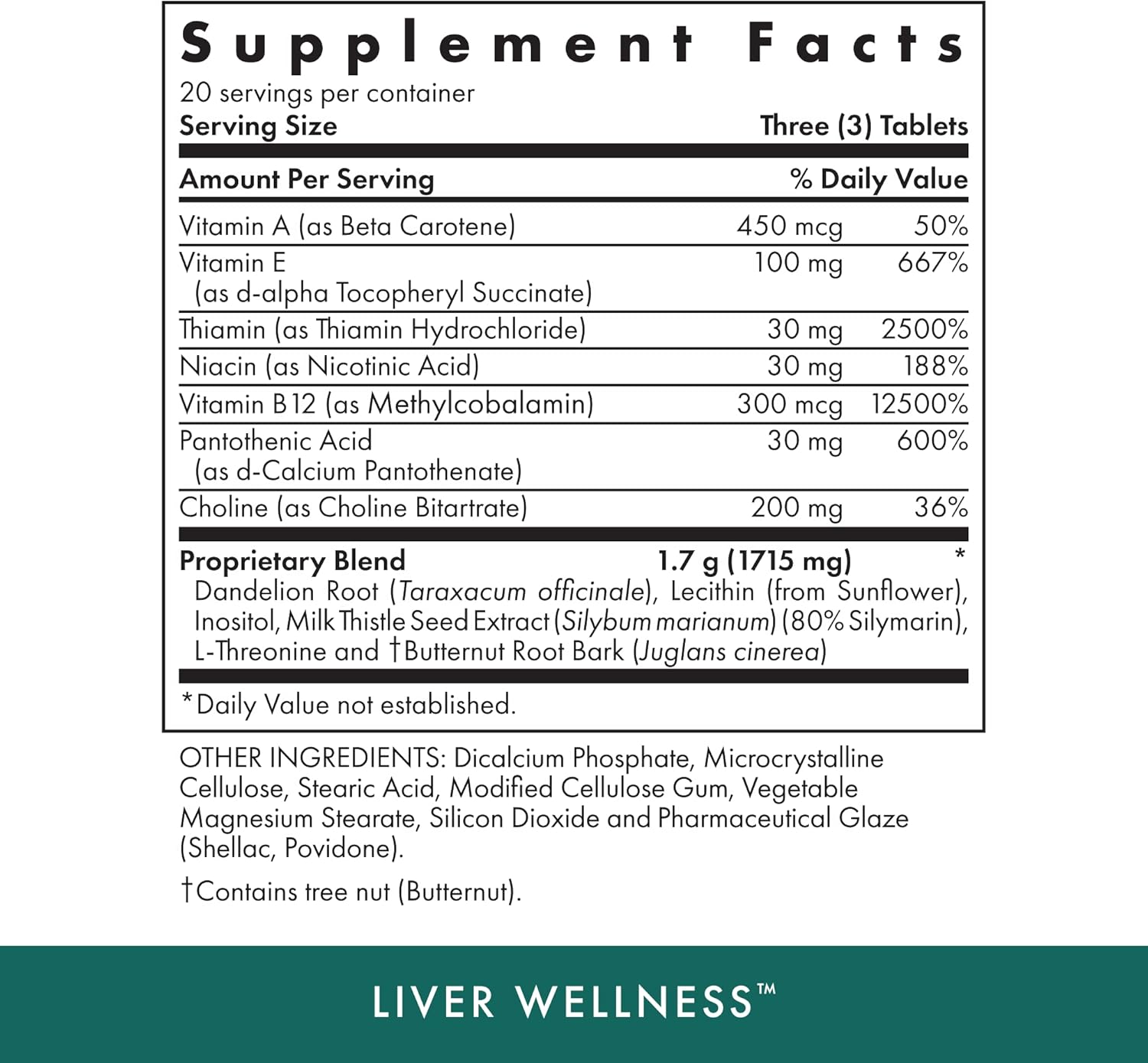 Michael's Health Naturopathic Programs Liver Wellness - 60 Vegetarian Tablets - Contains Nutrients for Liver Support - Kosher - 20 Servings