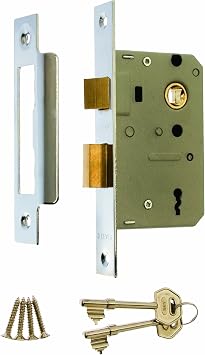 Era 2.5-inch/ 64mm 3 Lever Sashlock - Chrome Effect