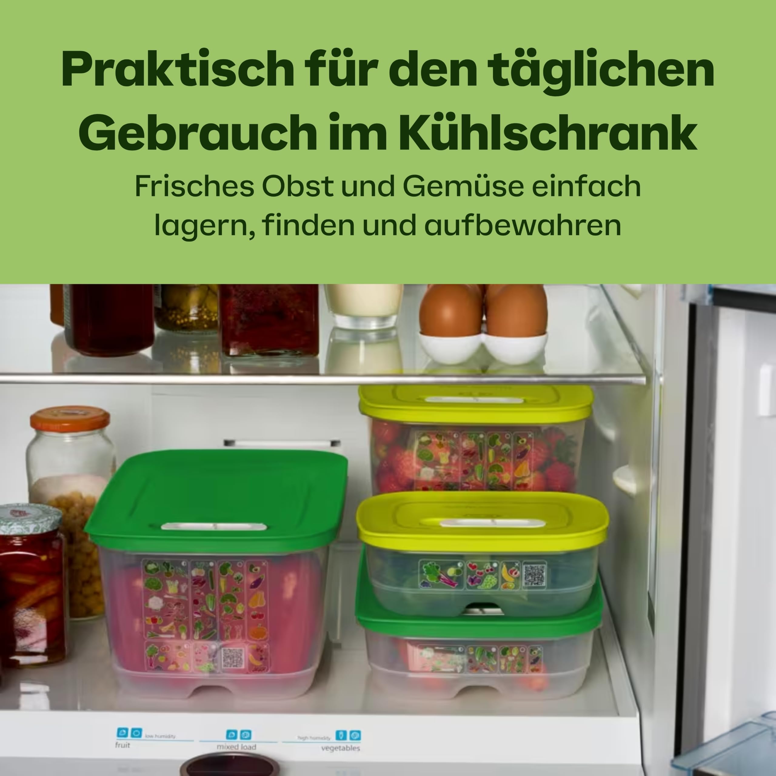 Tupperware VentilOfrais Dose 4,4 L - Langzeit-Frischhaltung Obst Gemüse - Verstellbare Belüftung 3 Positionen - BPA-freier Kunststoff - 28,3 x 18,8 x 13,4 cm