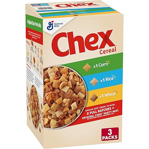 Chex Paquete variado de mezcla de cereales para fiestas maíz arroz y trigo 365 onzas 3 unidades