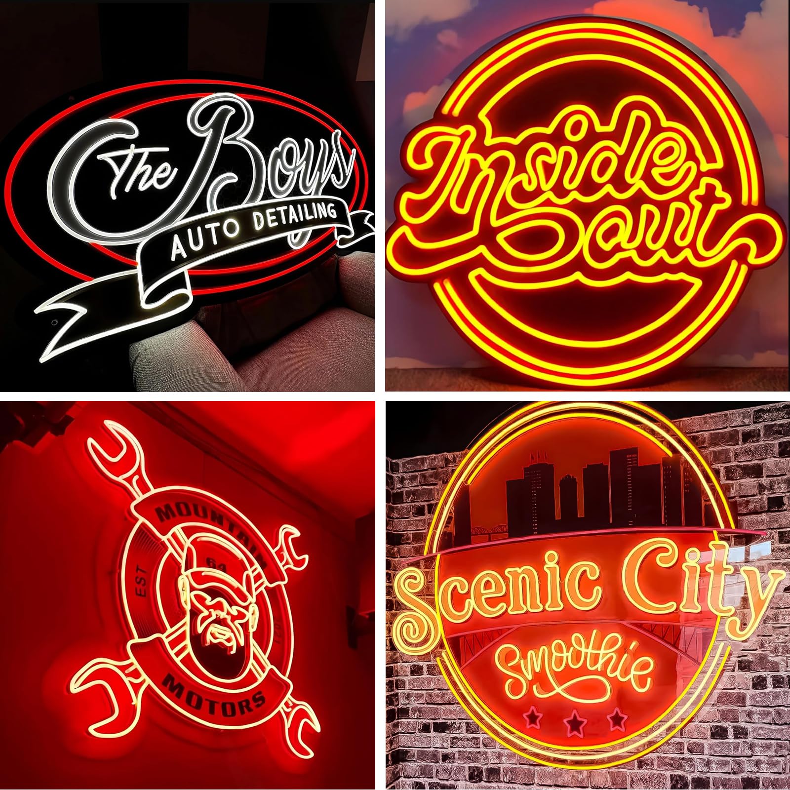 Logo Neon Schild Personalisiert UV-gedrucktes LED Leuchtschilder