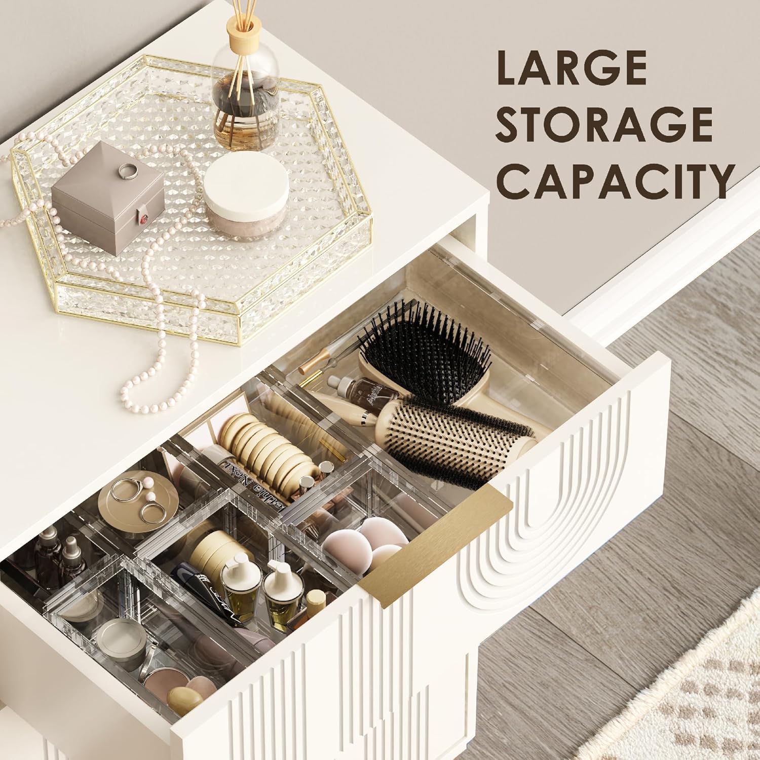 Drawer Dresser, Modern Wood Chest of Drawers, Storage Organizer Dresser for Bedroom, Closet, Hallway, Living Room