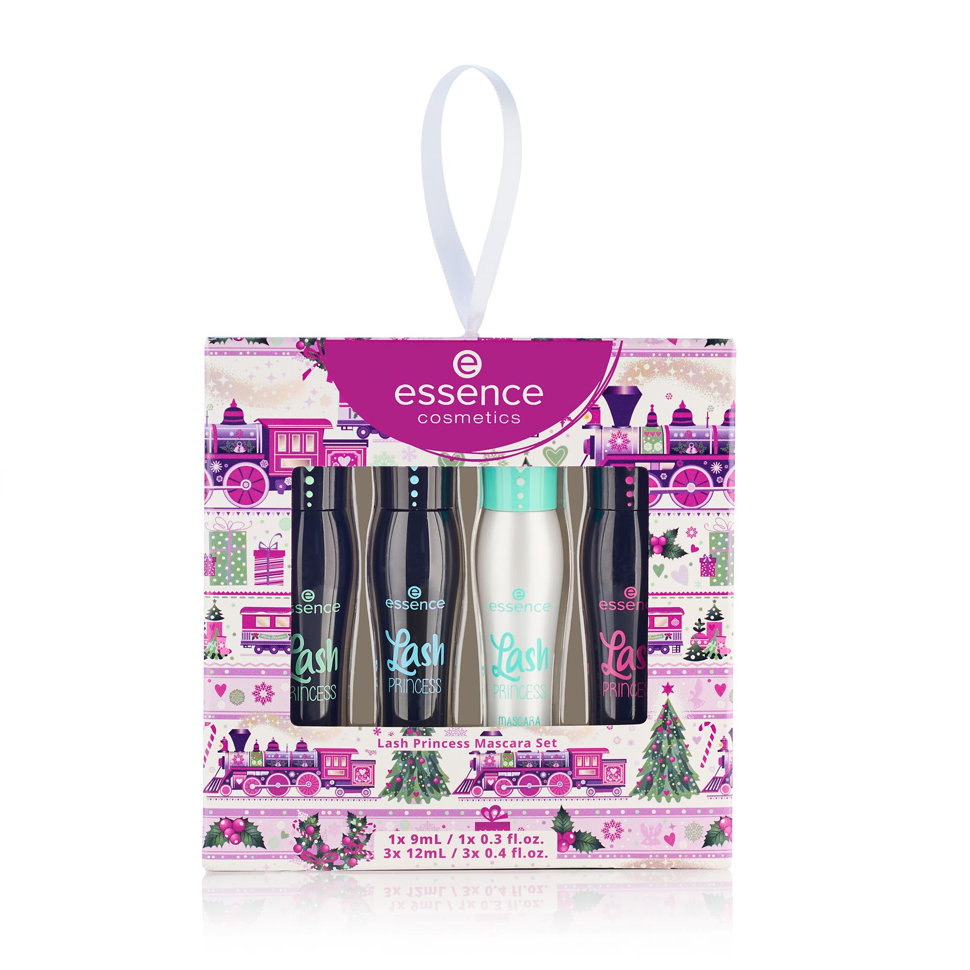 essenceLash Princess Mascara Set | 4 Vegan & Cruelty-Free Mascaras | False Lash Effect, Waterproof, Primer, Curl & Volume | Stocking Stuffer for Beauty Lovers