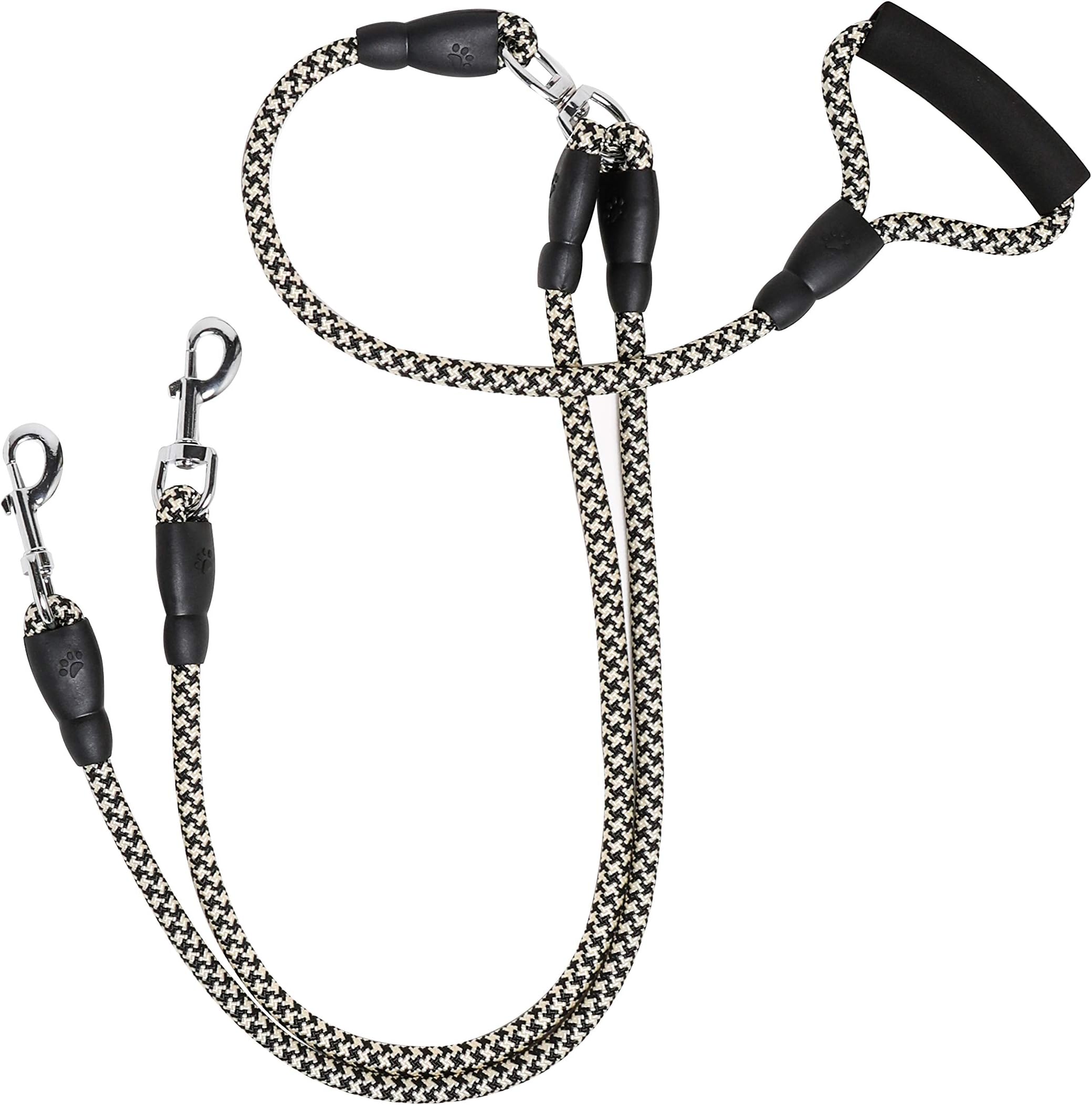 Dog Double Leads - Dog Lead Splitter With Soft Handle - No Tangle Dual Leash for Two Dogs