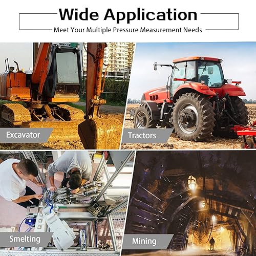 Miniatura 7 de Kit de prueba de presión hidráulica 25/40/60Mpa, 3 calibres 11 acoplamientos 3 mangueras de prueba, kit de manómetro hidráulico para excavadoras