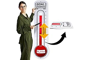 ORCA Fundraising Thermometer Chart: Dry-Erase Goal Tracker and Sales Goal Board
