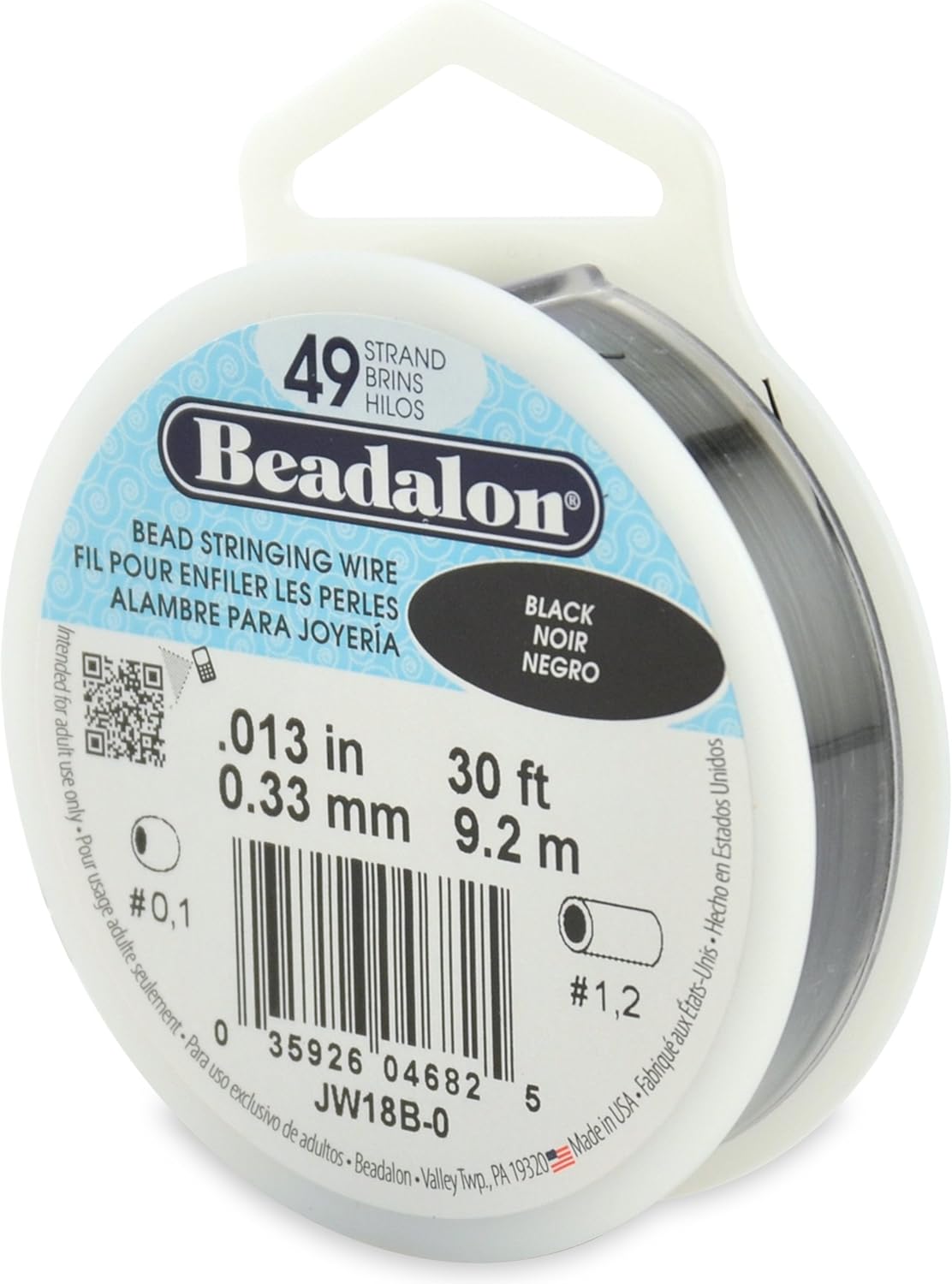 Beadalon Bead Stringing Wire, Black Amazon.co.uk Home & Kitchen