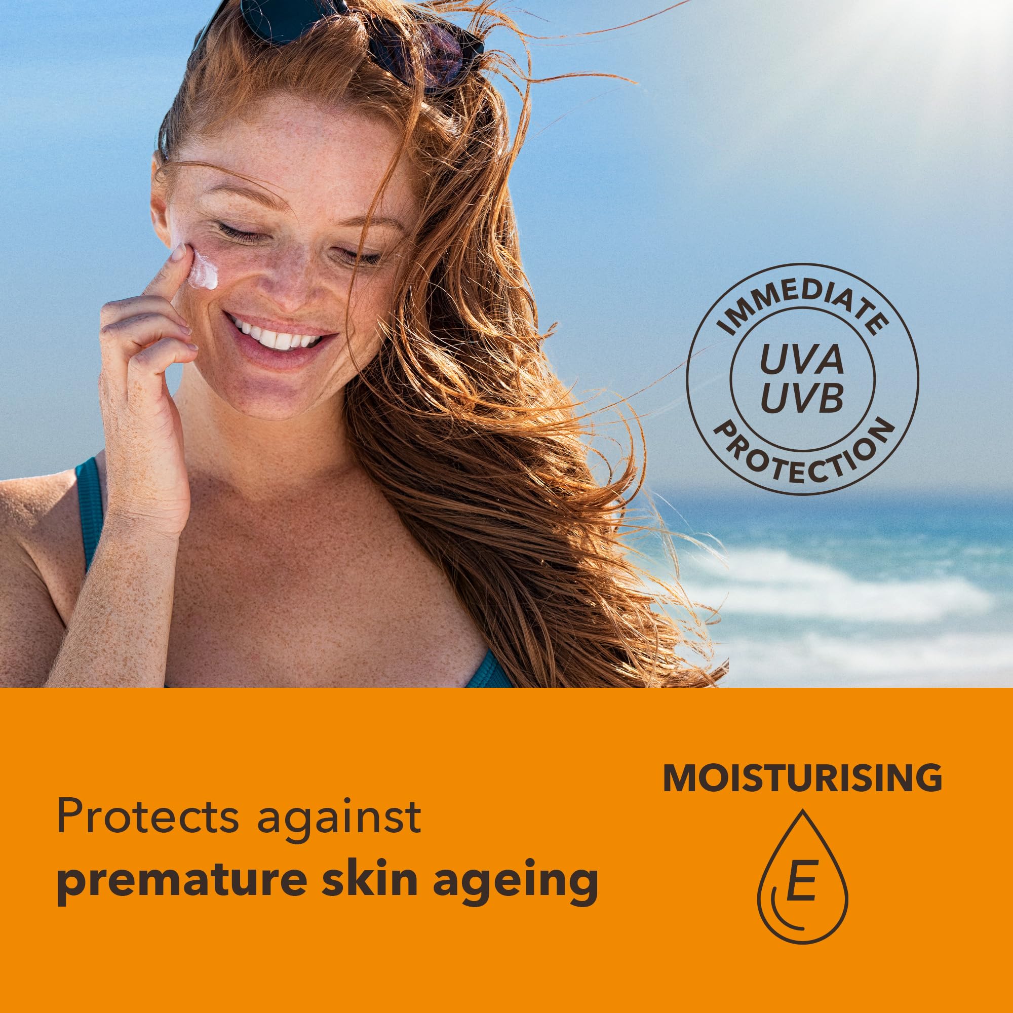 PIZ BUIN® Moisturising Face Cream SPF50, intense moisturisation, advanced UVA/UVB protection, instant & effective protection - Image 4