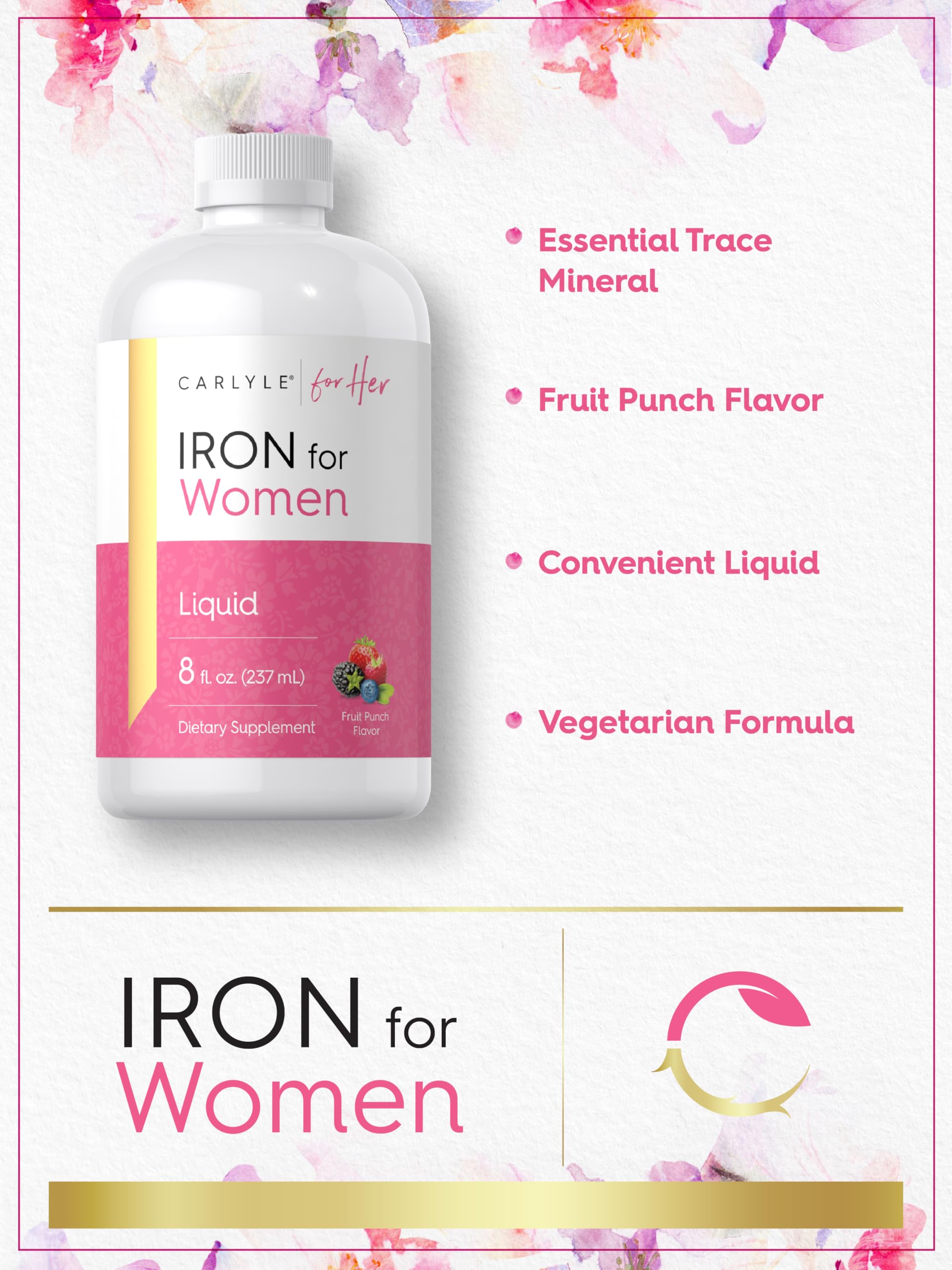 Carlyle Liquid Iron Supplement for Women | 8 fl oz — Amazon image 4