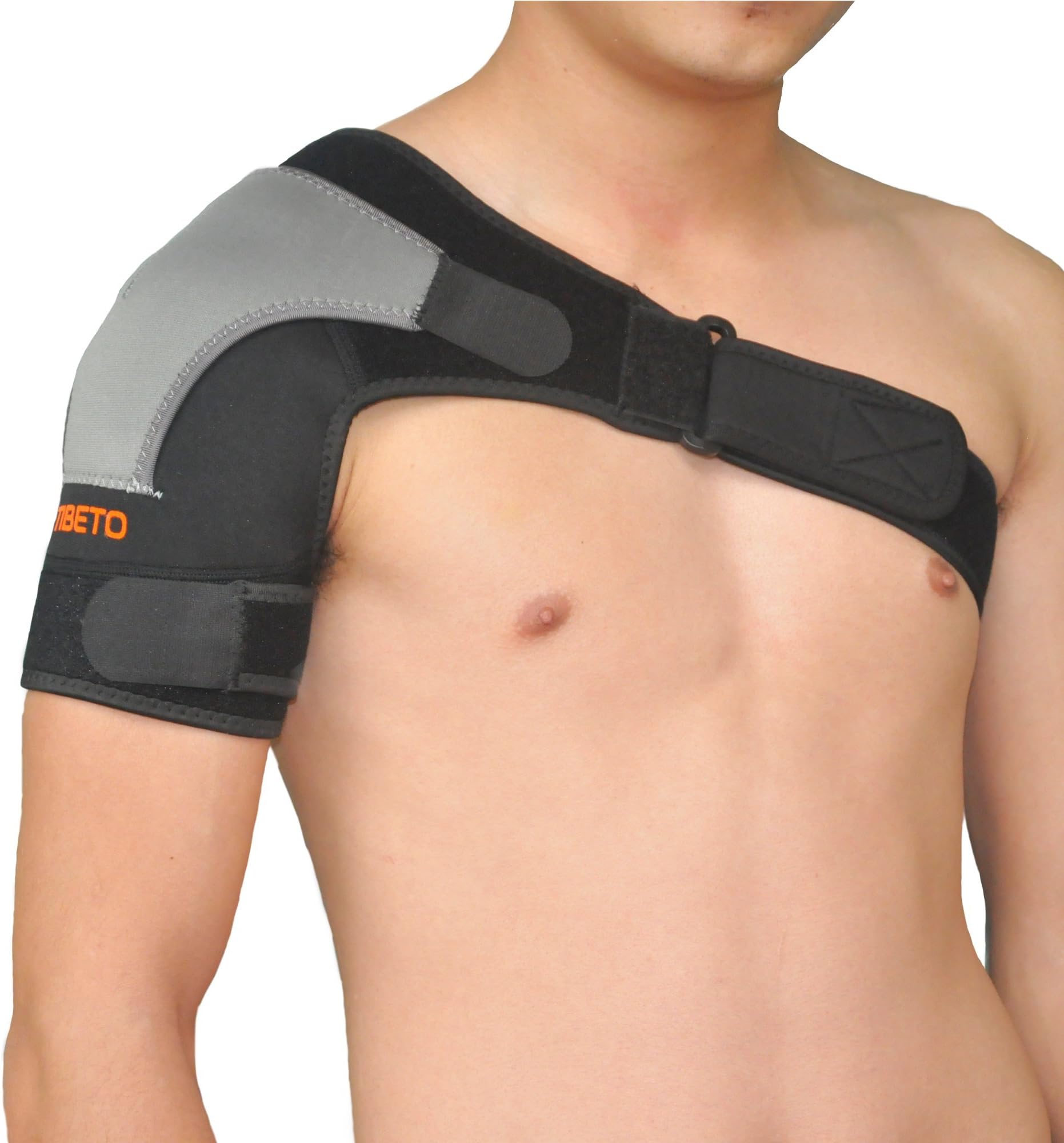 Shoulder Stability Brace with Pressure Pad by BABO Care for Men and Women-Left Right Shoulder Support for Rotator Cuff AC Joint Dislocated