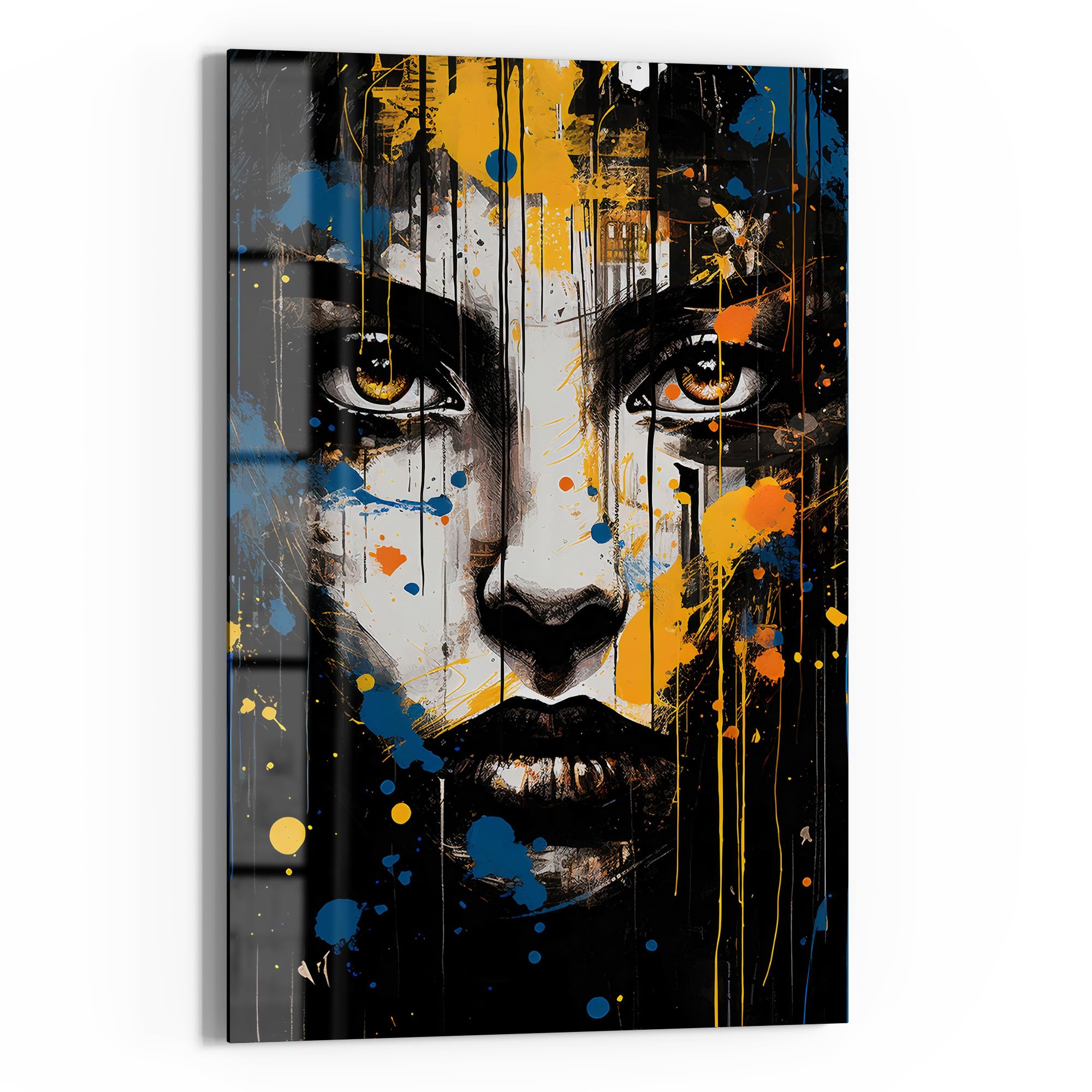 DEQOART Pizarra magnética de cristal, 60 x 90 cm, diseño "Momento de anhelo" | Pizarra magnética con imanes, bolígrafo y paño para cocina y oficina | Pizarra magnética y se puede escribir