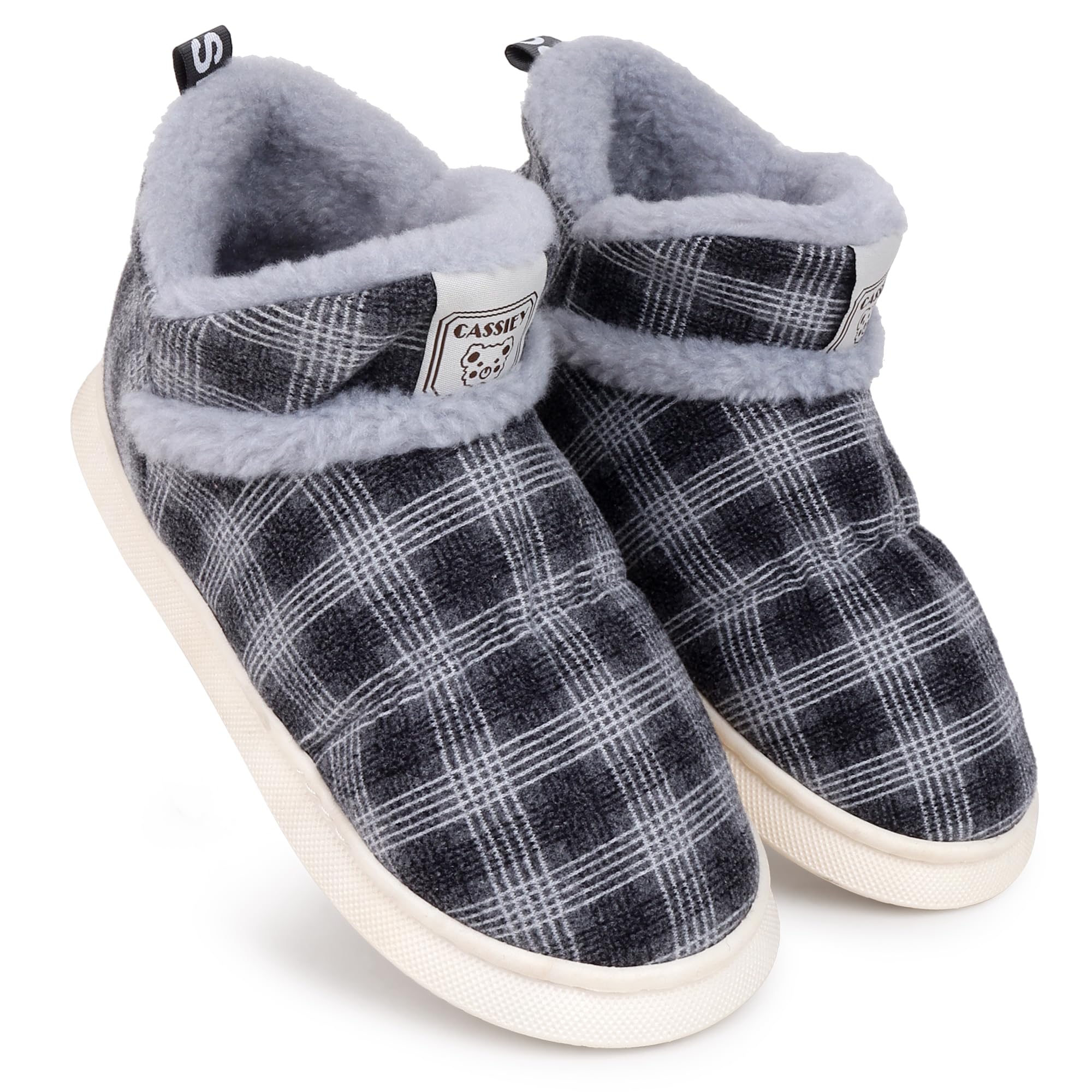 CASSIEY Comfortable Indoor/Outdoor Winter Snow Boot |Womens Slip on Fur Shoes- Grey (B0DGY2T8QF) Amazon Price History, Amazon Price Tracker