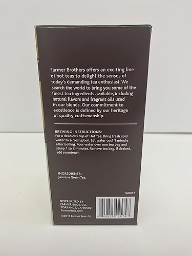Farmer Brothers Premium: Té Verde Jazmín - Cajas de 2/25 ct