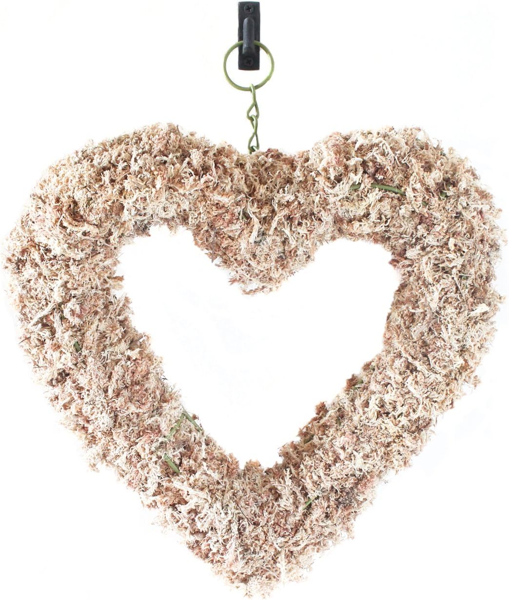 SuperMoss (22362 Sphagnum Moss Living Wreath 13 - Heart, Natural